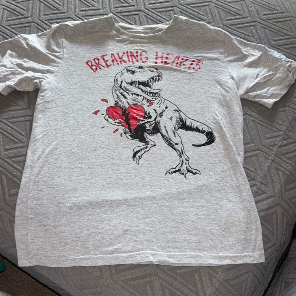 Gray Dinosaur Graphic T-Shirt